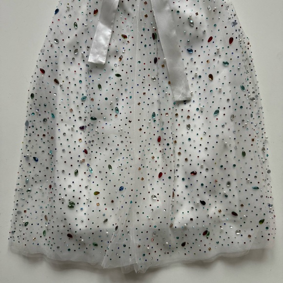 Lola + the Boys Girls Rainbow Crystal Gem Dress - Size 4 - Picture 9 of 16